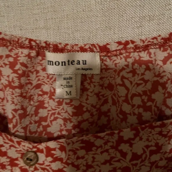 Monteau Floral Cropped Top Size M - Picture 4 of 4